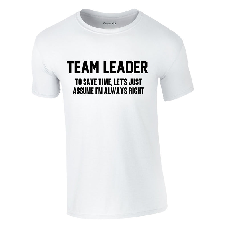 Team Leader Men's Tee In White