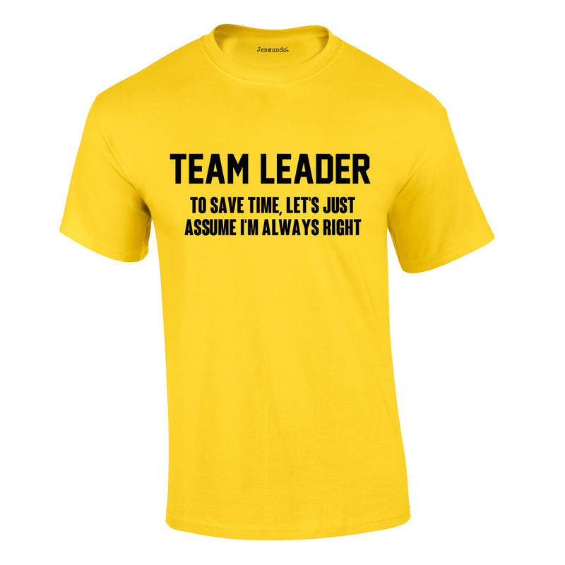 Team Leader Men's Tee In Yellow
