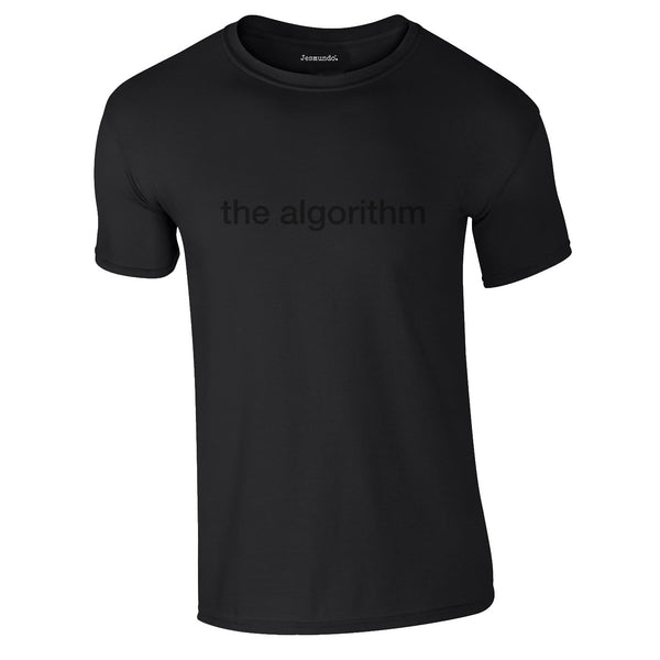 Algorithm Black On Black T Shirt