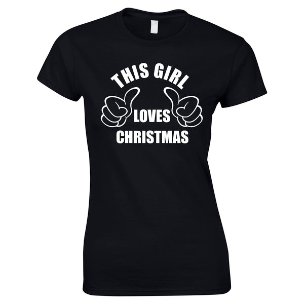 This Girl Loves Christmas Top In Black