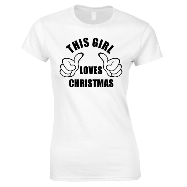 This Girl Loves Christmas Top In White