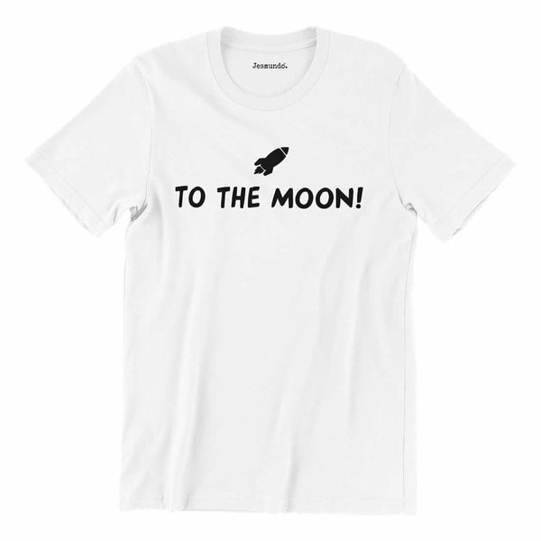 To The Moon T Shirt In White