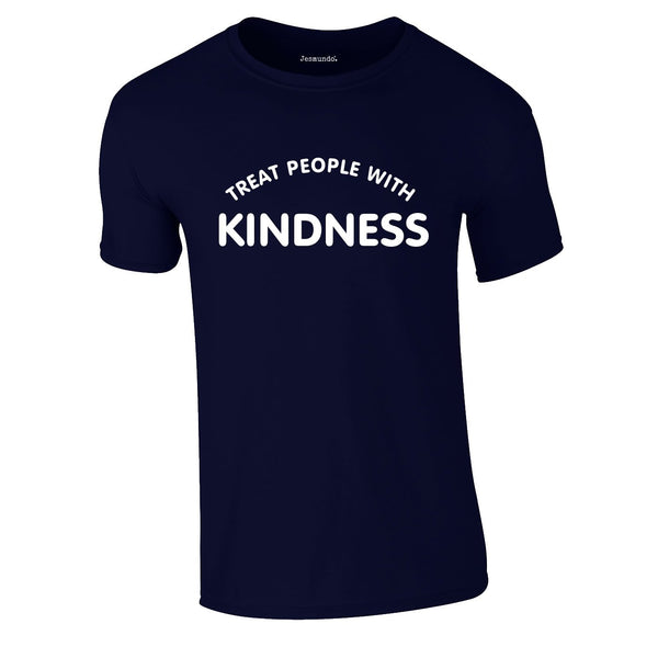 Treat People With Kindness Tee In Navy