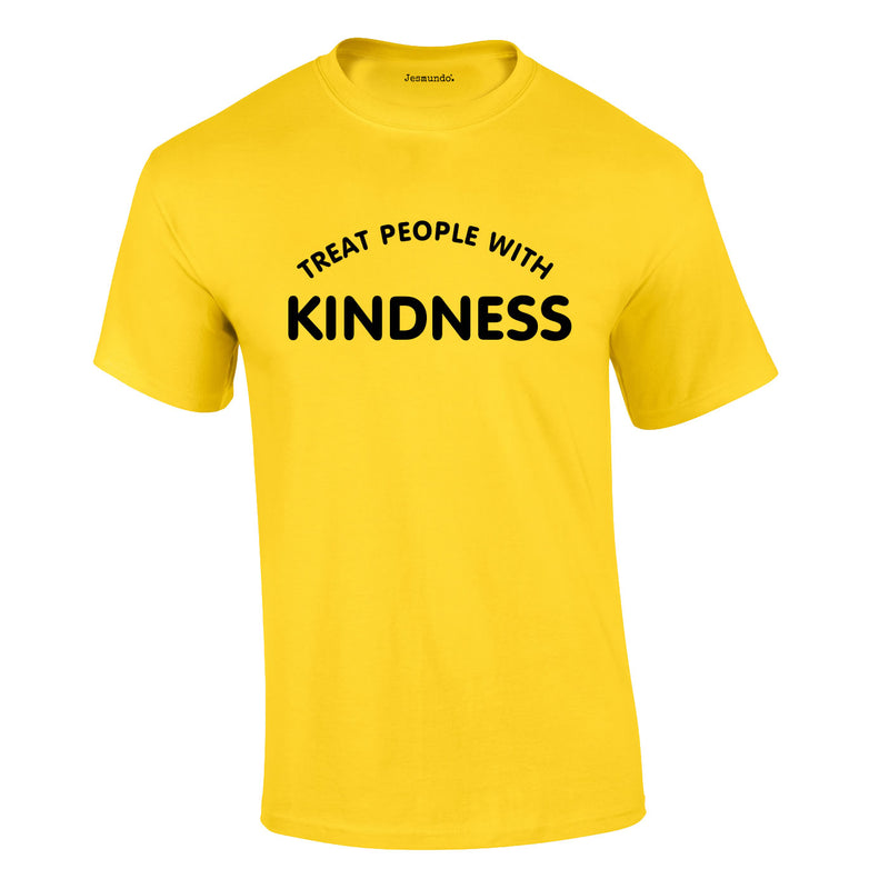 Treat People With Kindness Tee In Yellow