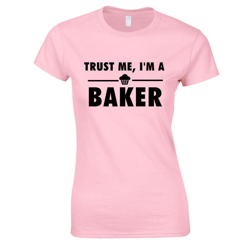 Trust Me I'm A Baker Top In Pink
