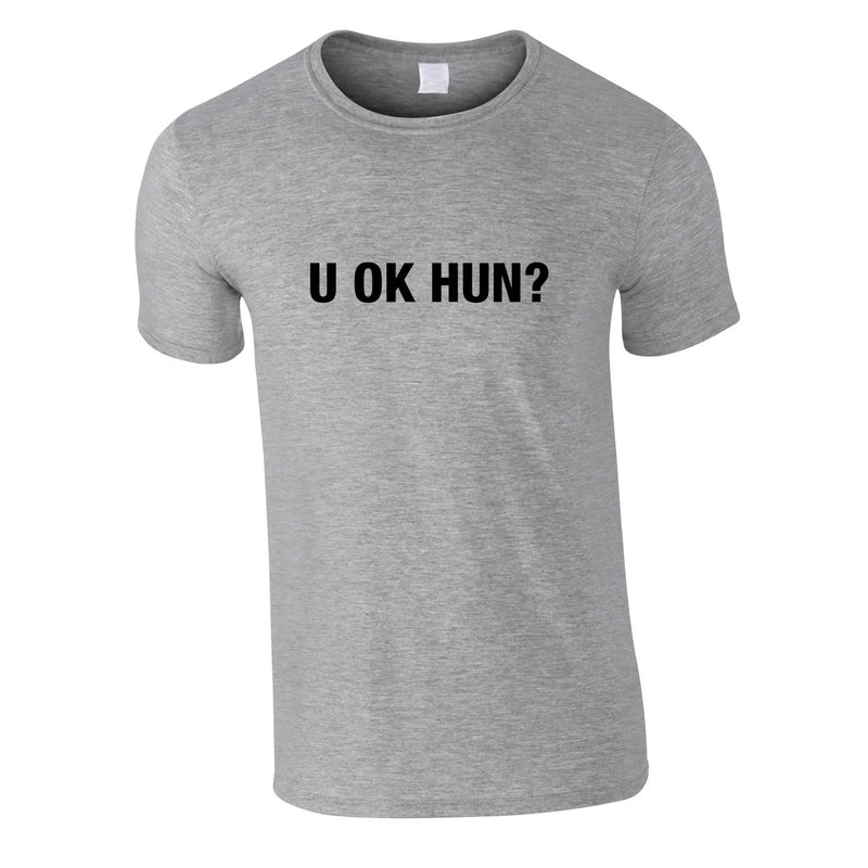 U OK Hun Men's Tee In Grey