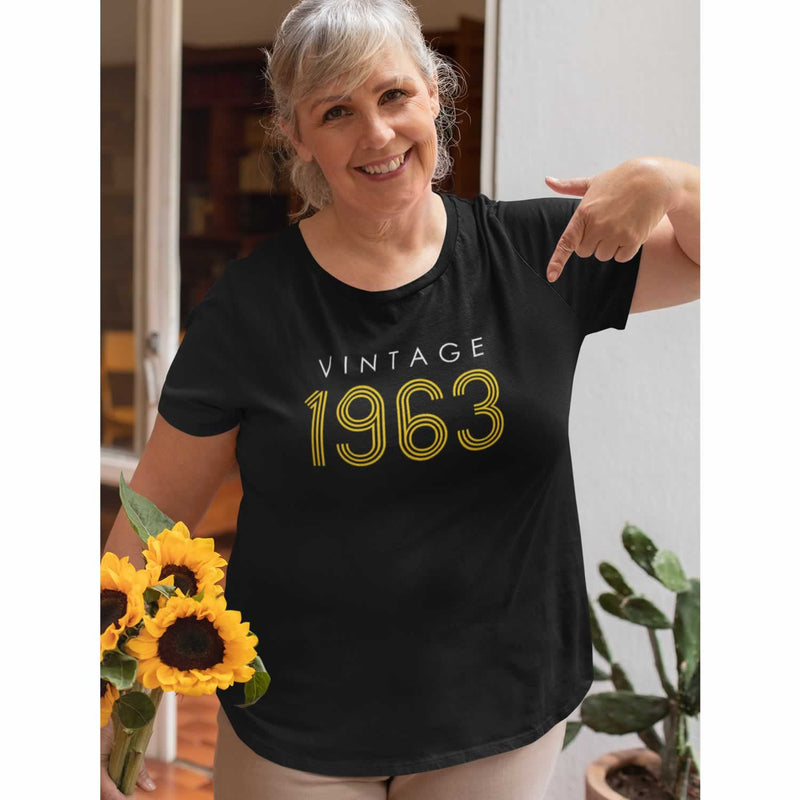 Vintage 1963 60th Birthday T-Shirt For Women