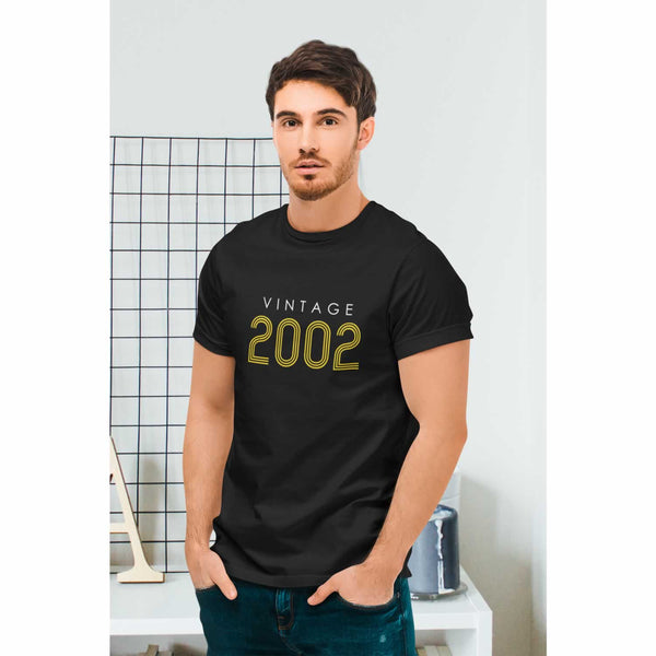 Vintage 2002 Birthday T Shirt For Men