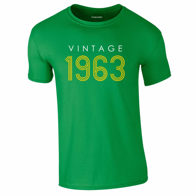 Vintage 1963 60th Birthday Tee In Green