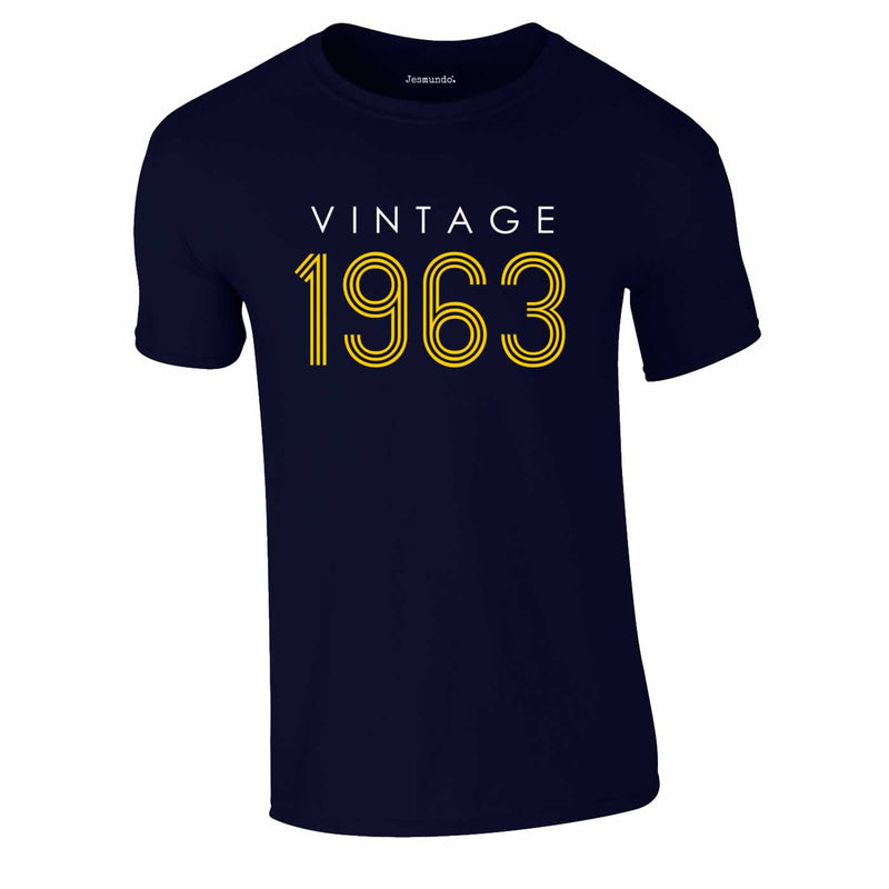 Vintage 1963 60th Birthday Tee In Navy