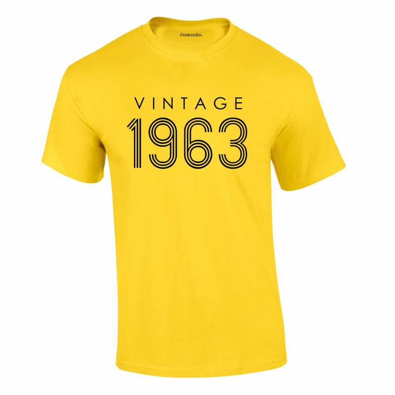 Vintage 1963 60th Birthday Tee In Yellow