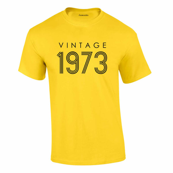 Vintage 1973 50th Birthday Tee In Yellow