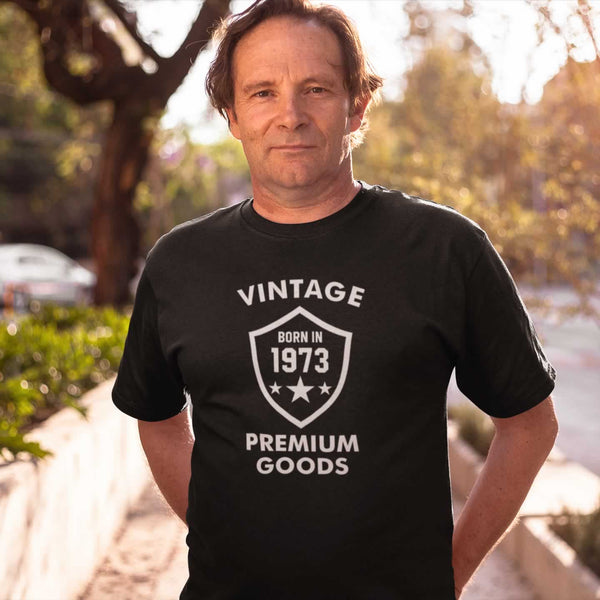 Vintage Born In 1973 Birthday T Shirt For Men