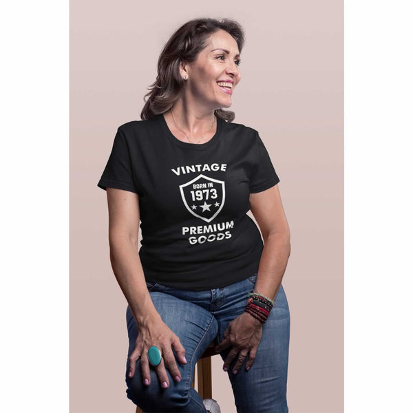 Vintage Born In 1973 Birthday T Shirt For Women