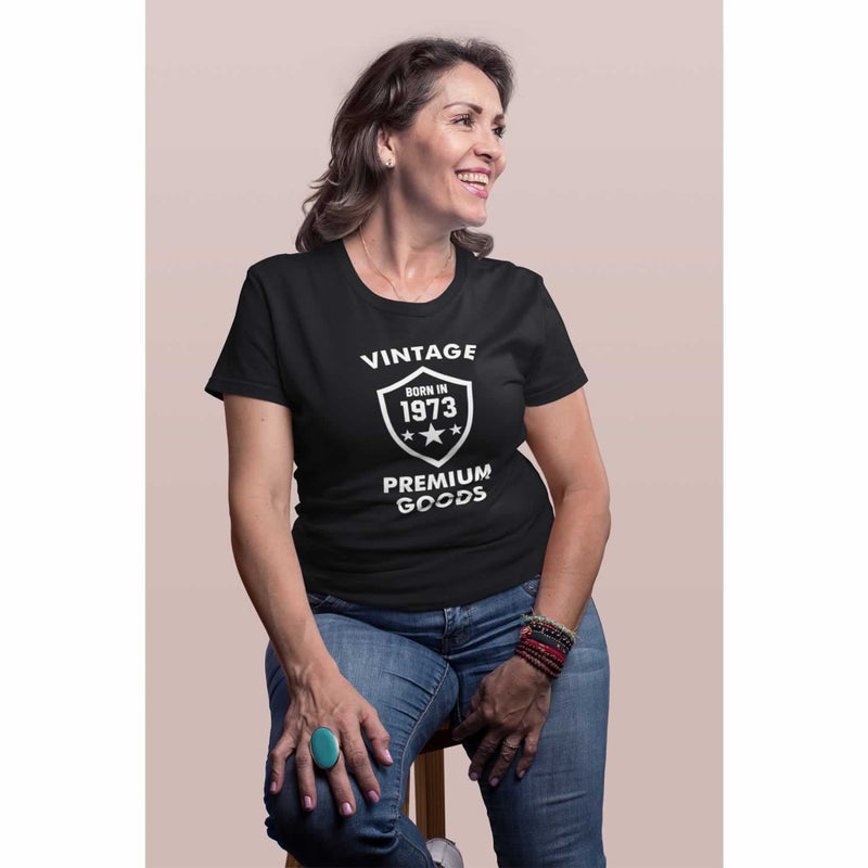 Vintage Born In 1973 Birthday T Shirt For Women