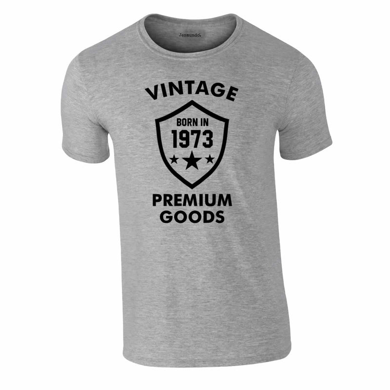 Vintage Born In 1973 Tee In Grey