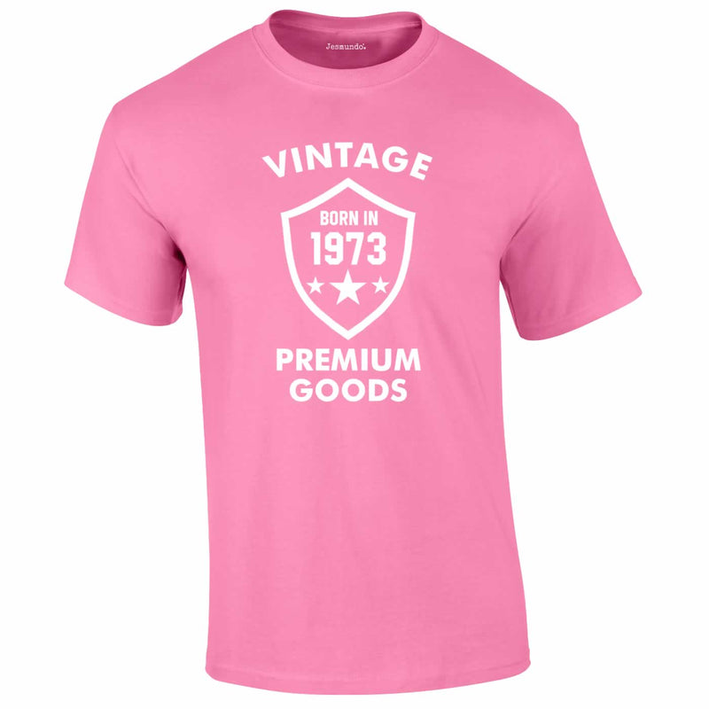 Vintage Born In 1973 Tee In Pink