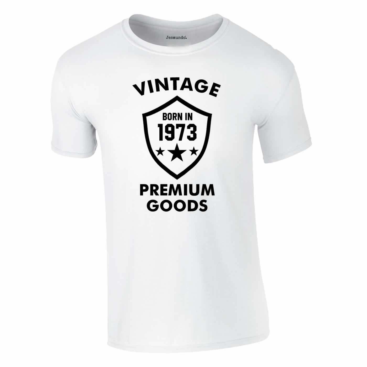 Vintage Born In 1973 Tee In White