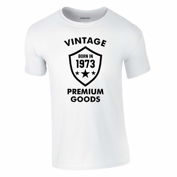 Vintage Born In 1973 Tee In White