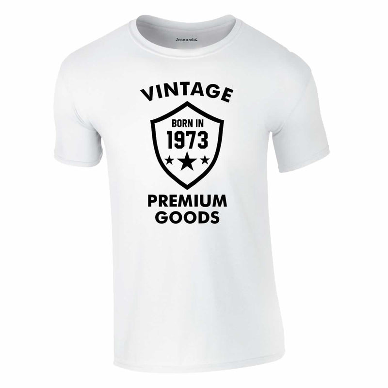 Vintage Born In 1973 Tee In White