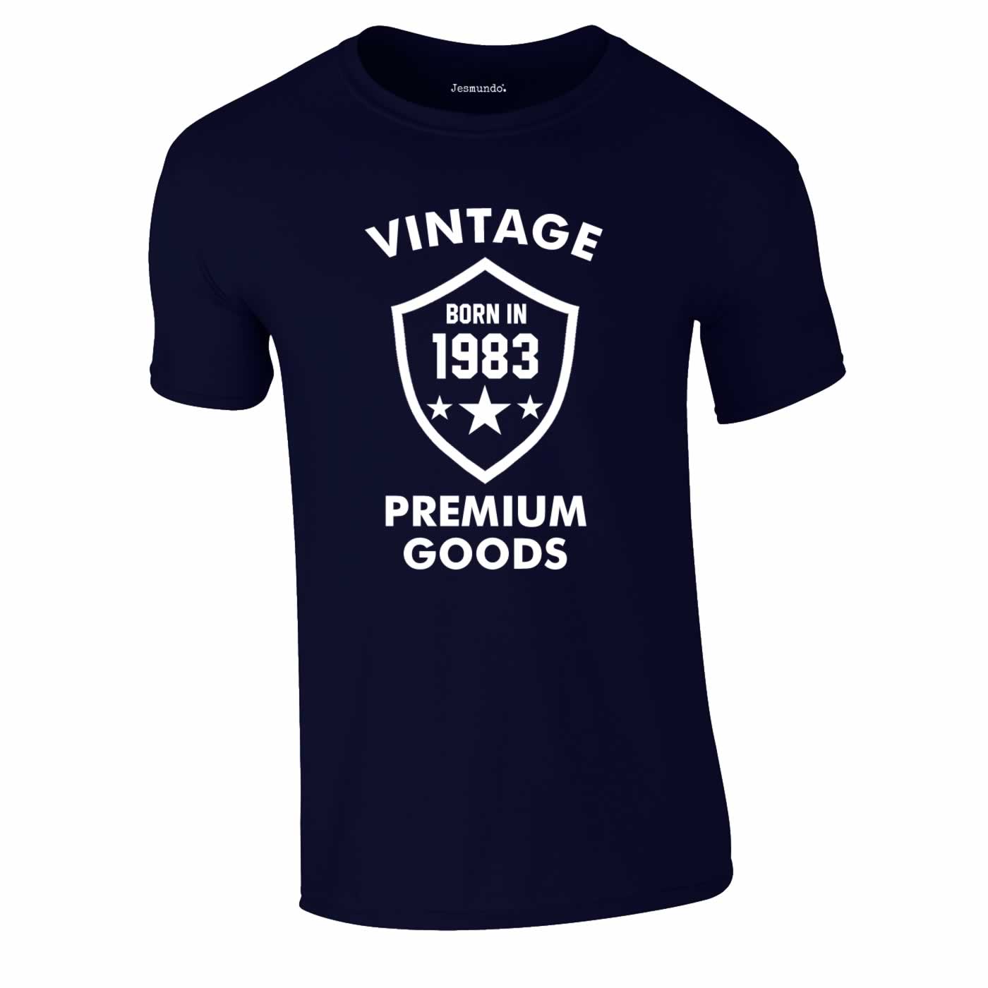Born In 1983 Tee In Navy