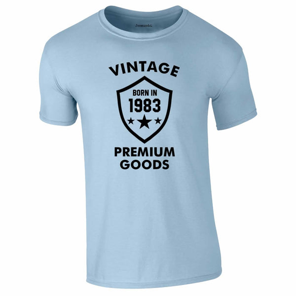 Born In 1983 Tee In Sky Blue