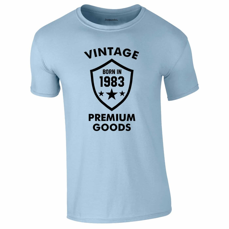 Born In 1983 Tee In Sky Blue
