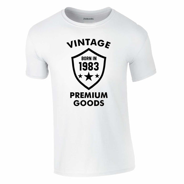 Born In 1983 Tee In White