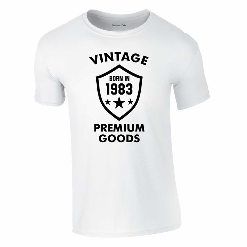 Born In 1983 Tee In White