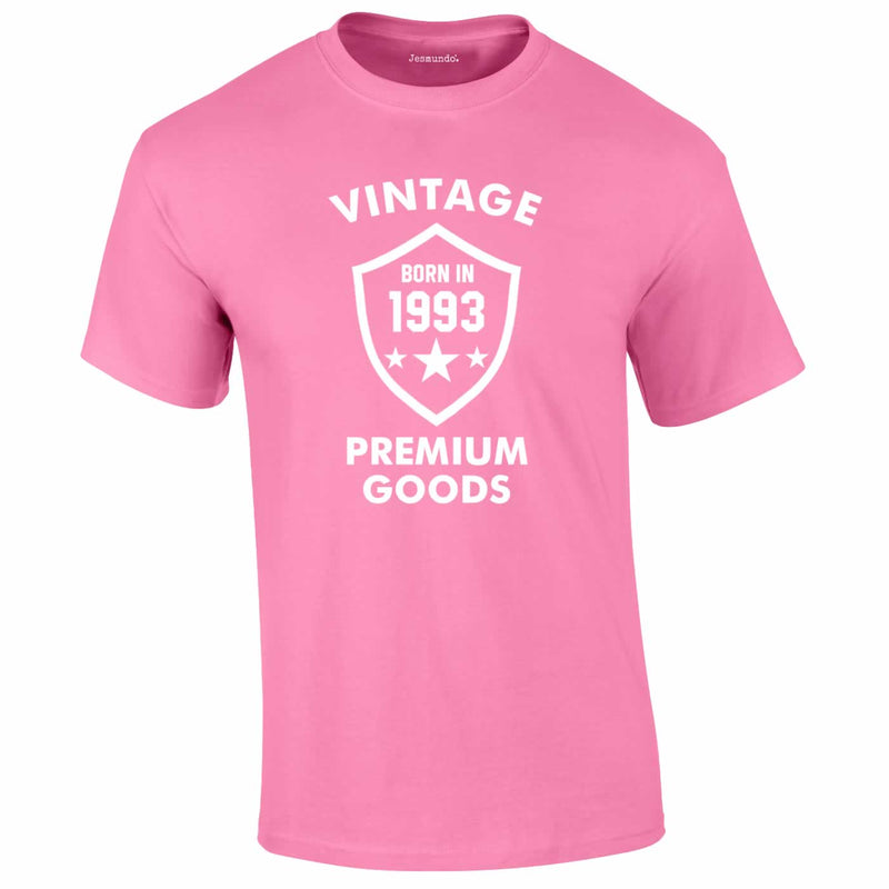 Vintage Premium Born In 1993 Tee In Pink
