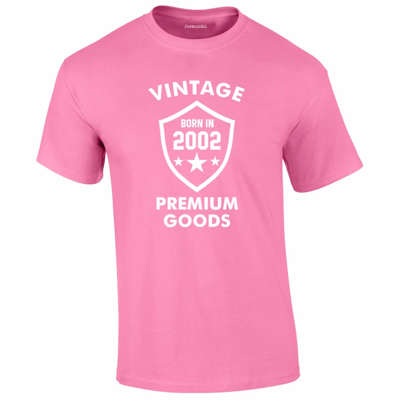 Vintage Born In 2002 Tee In Pink