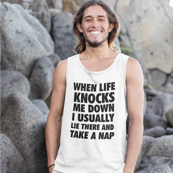 When Life Knocks Me Down I Usually Lie There And Take A Nap Vest For Men