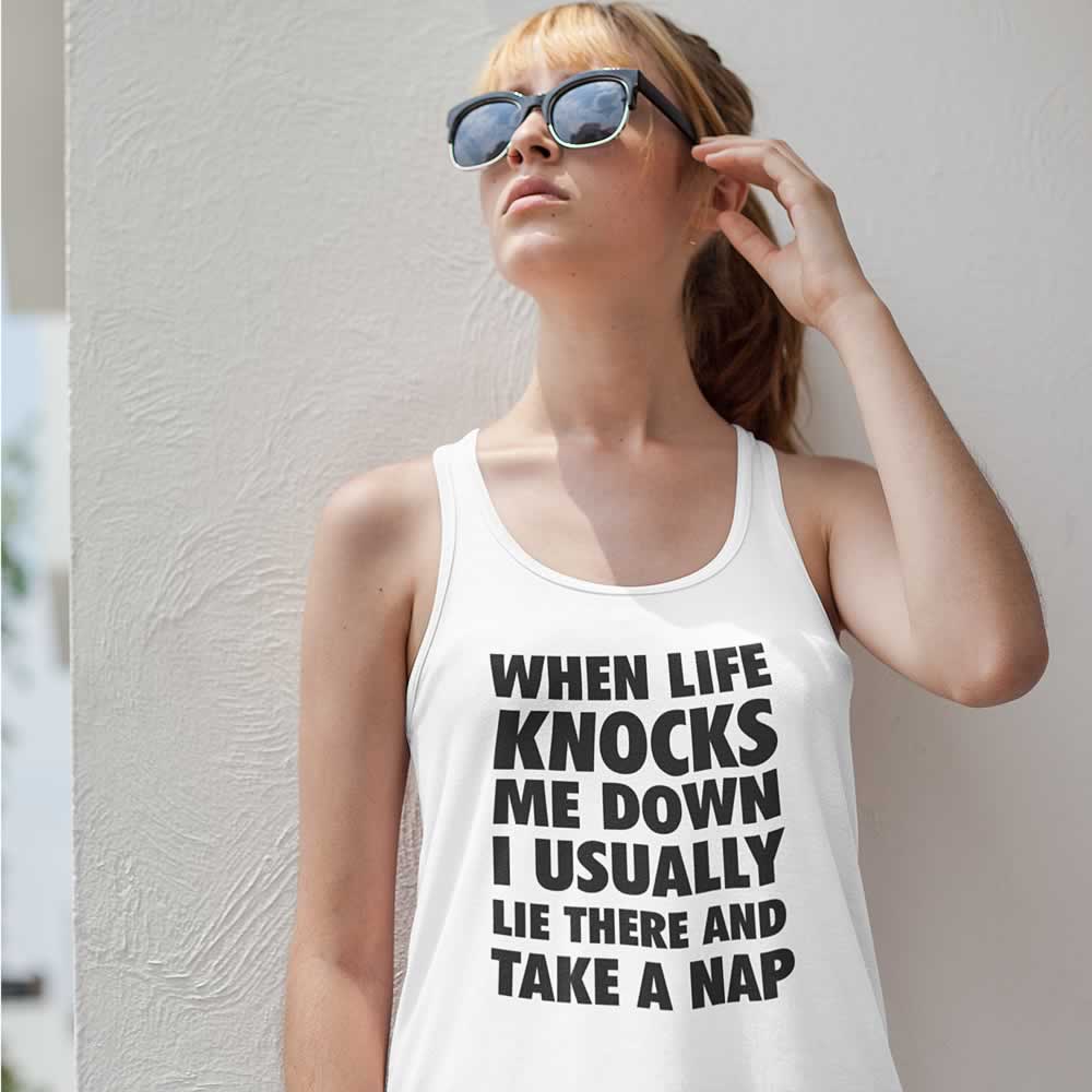 When Life Knocks Me Down I Usually Lie There And Take A Nap Vest For Women