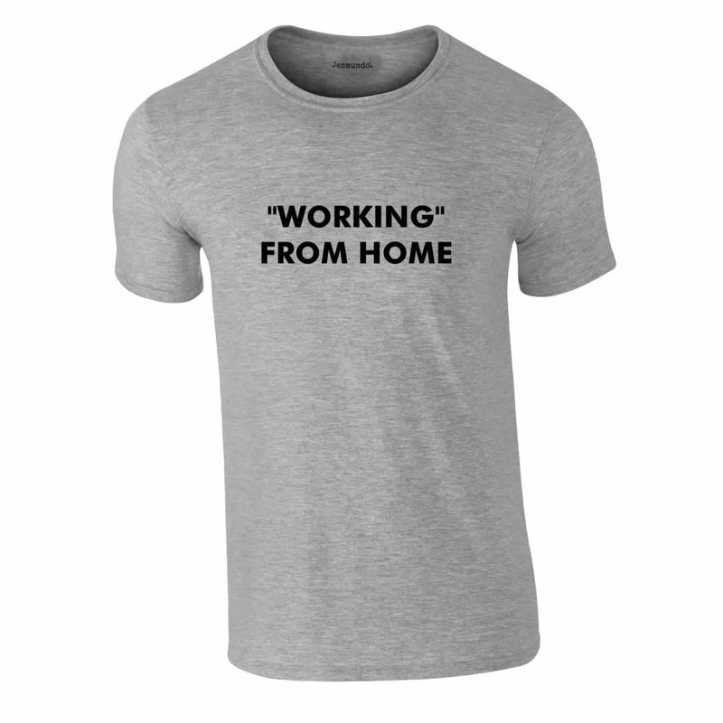 Working From Home Tee In Grey