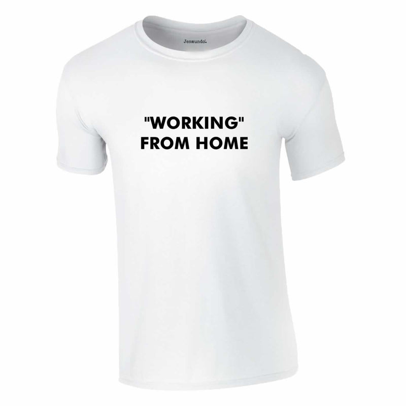 Working From Home Tee In White