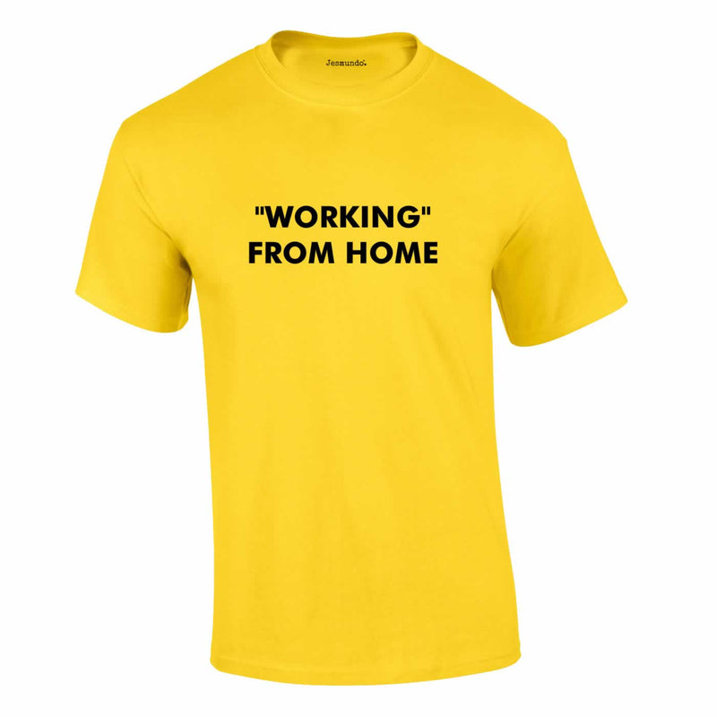 Working From Home Tee In Yellow