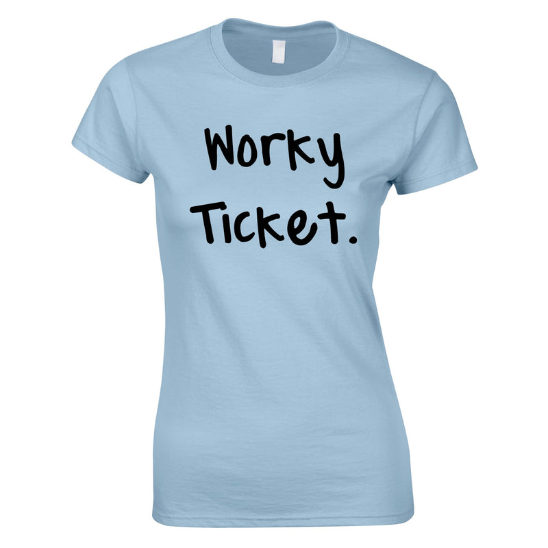 Worky Ticket Girls Top In Sky