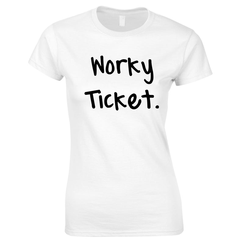 Worky Ticket Girls Top In White