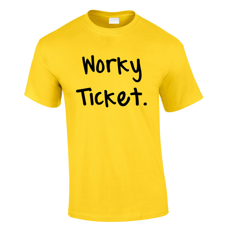 Worky Ticket Men's Tee In Yellow