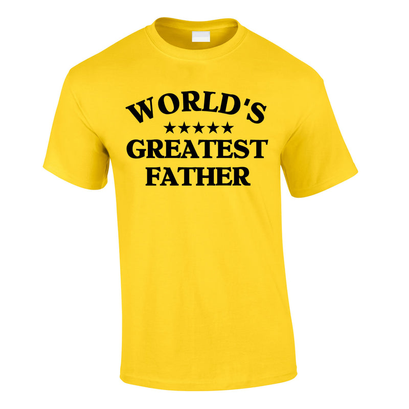 World's Greatest Father Tee In Yellow