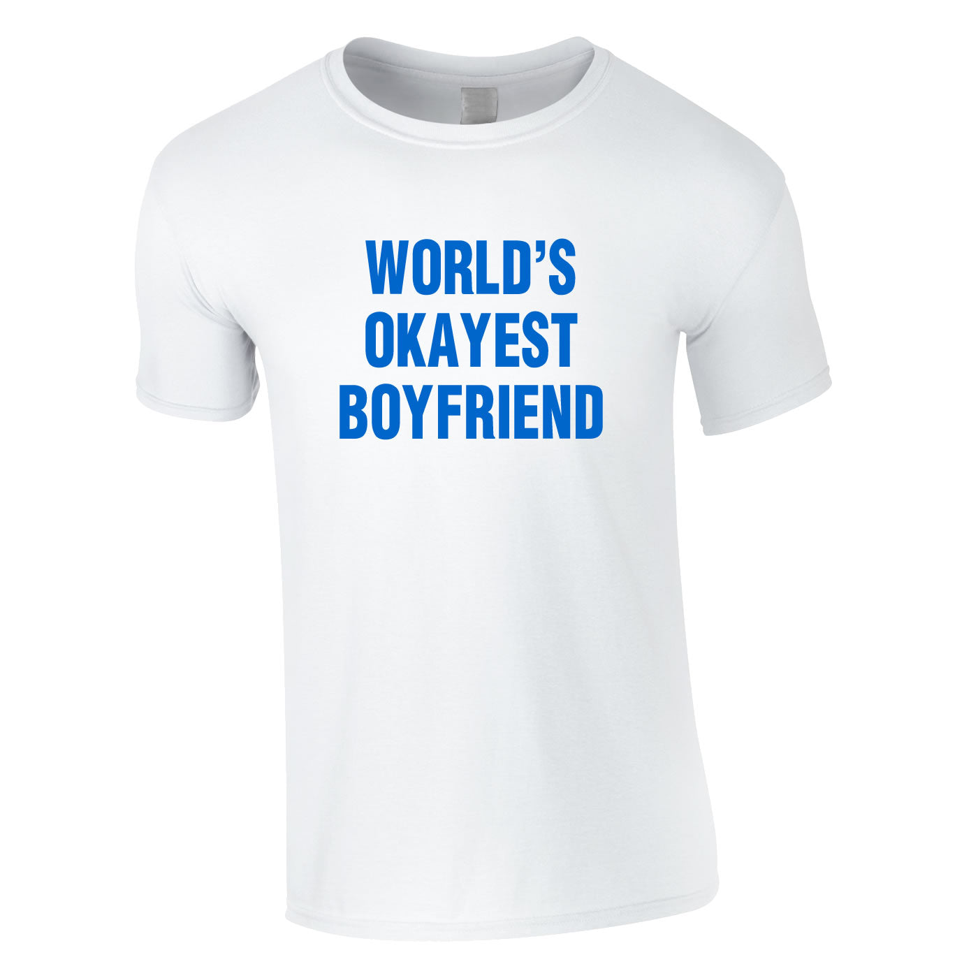World's Okayest Boyfriend Tee In White