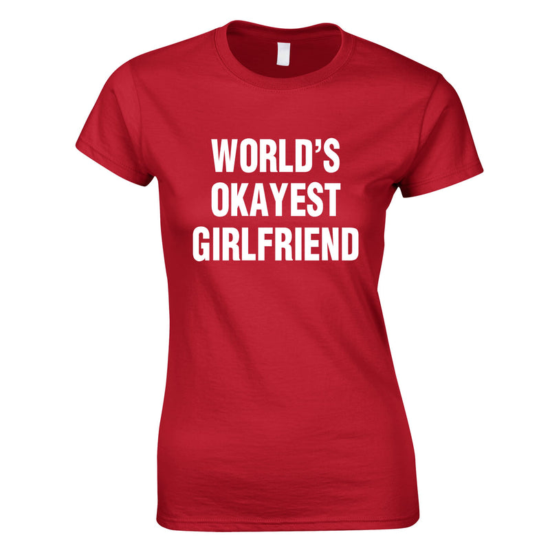 World's Okayest Girlfriend Top In Red