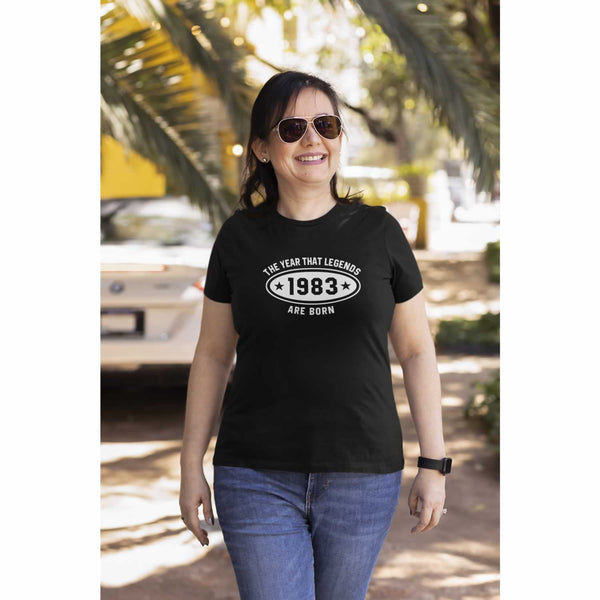 1983 Year That Legends Are Born 40th Birthday T-Shirt For Women