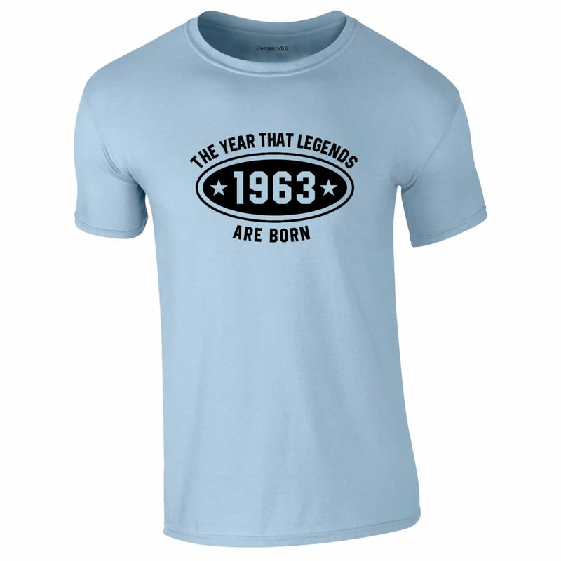 1963 The Year Legends Are Born Tee In Sky Blue