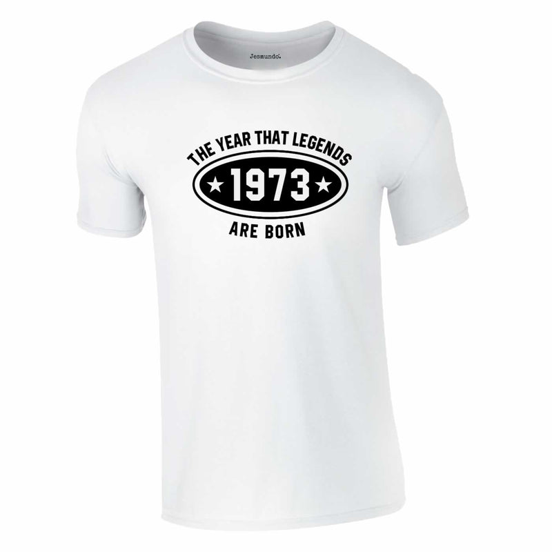 1973 Year Legends Are Born Tee In White