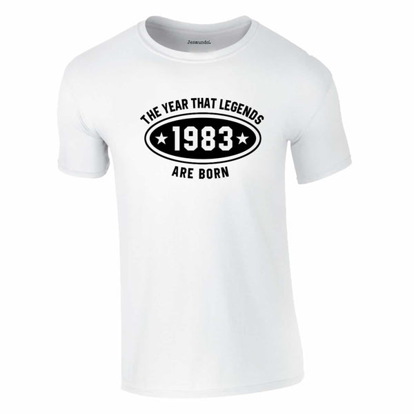 1983 Year That Legends Are Born Tee In White
