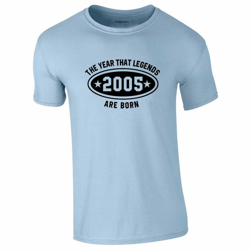 Year Legends Born 2005 Tee In Sky Blue