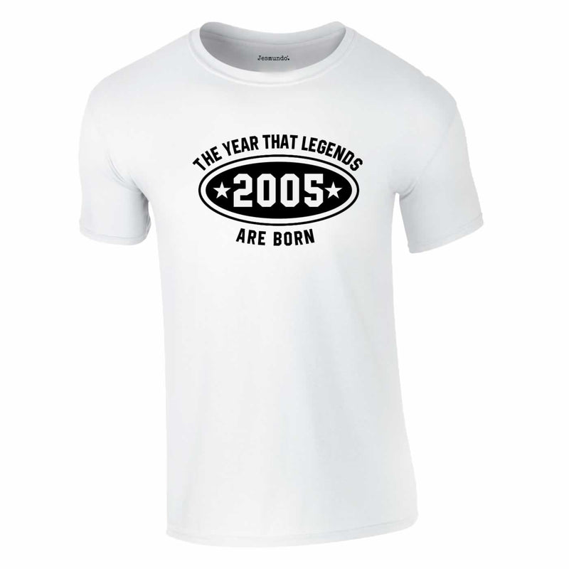Year Legends Born 2005 Tee In White