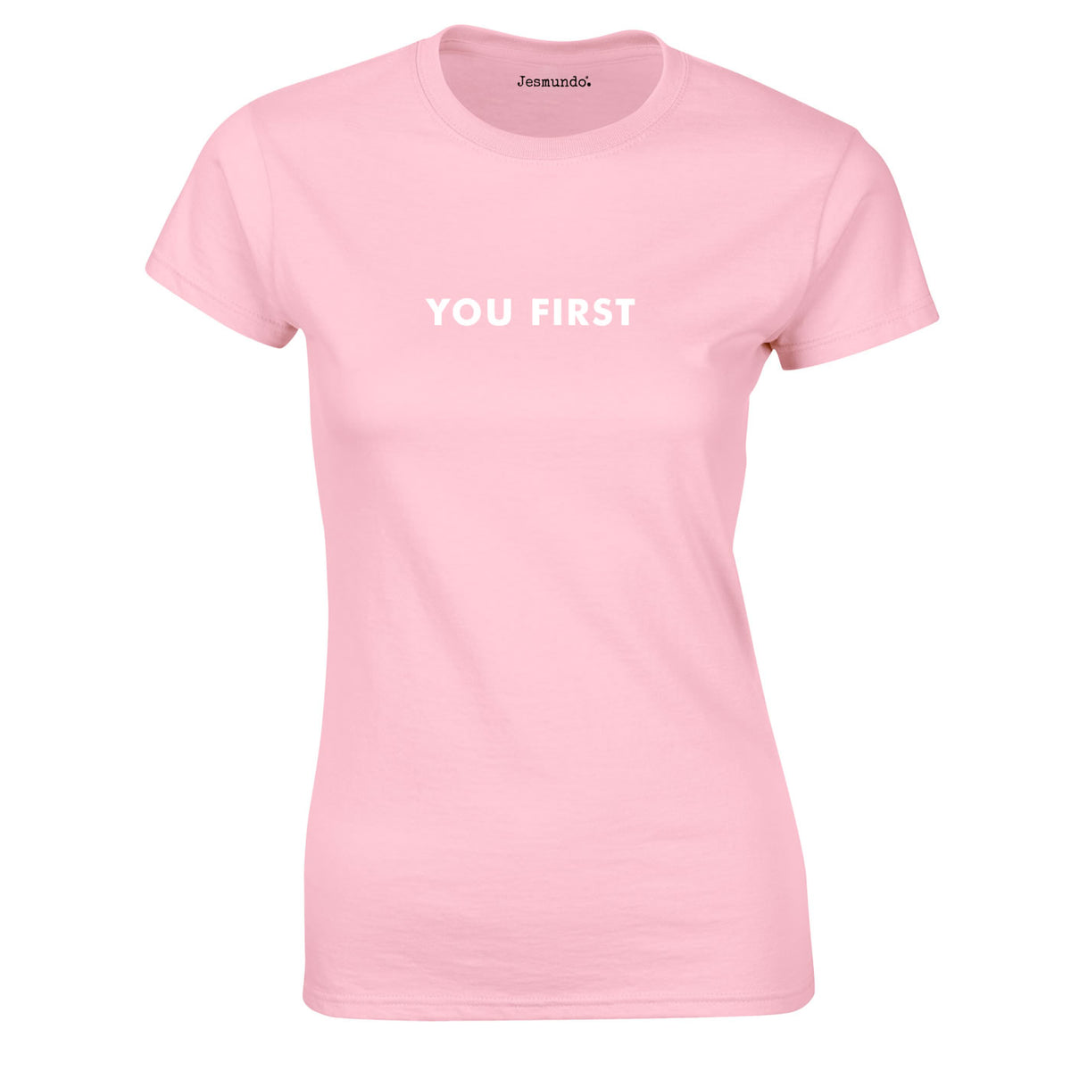 You First Slogan Top In Pink