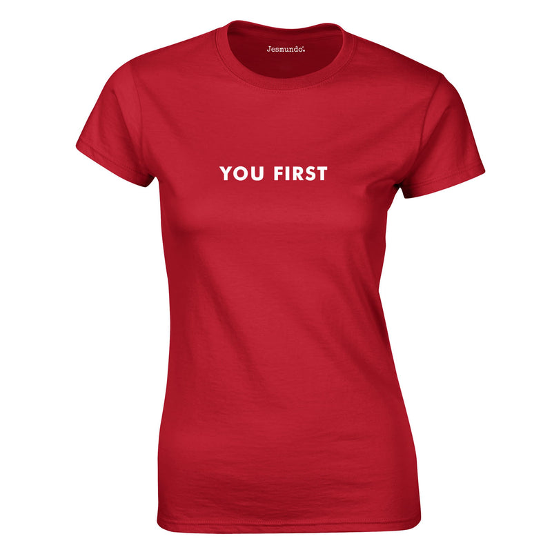 You First Slogan Top In Red